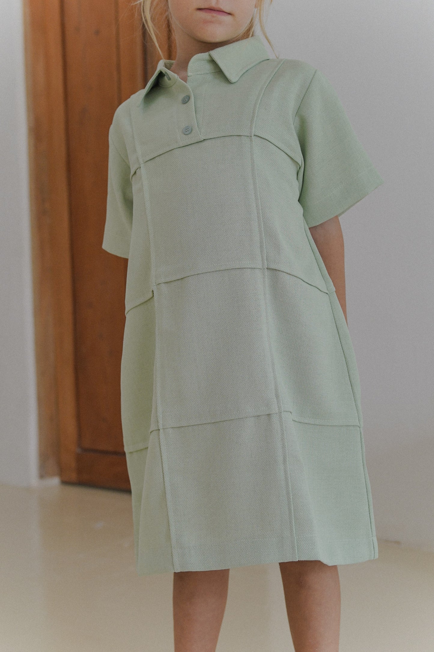 MINI REVERIE DRESS IN GREEN SPROUT