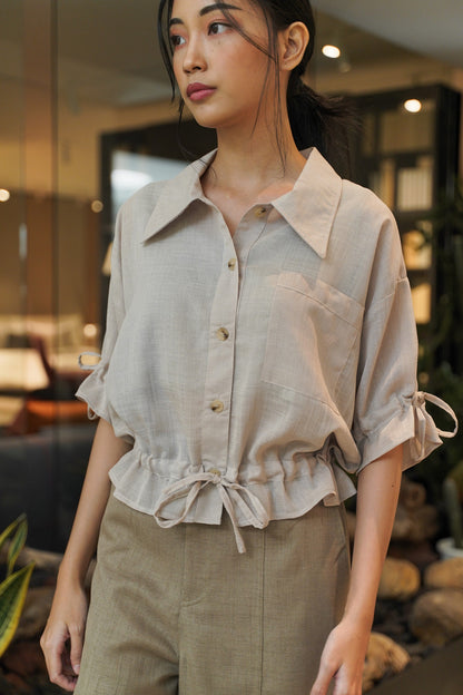 LANA TOP IN TOASTED ALMOND
