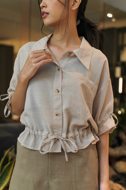 LANA TOP IN TOASTED ALMOND
