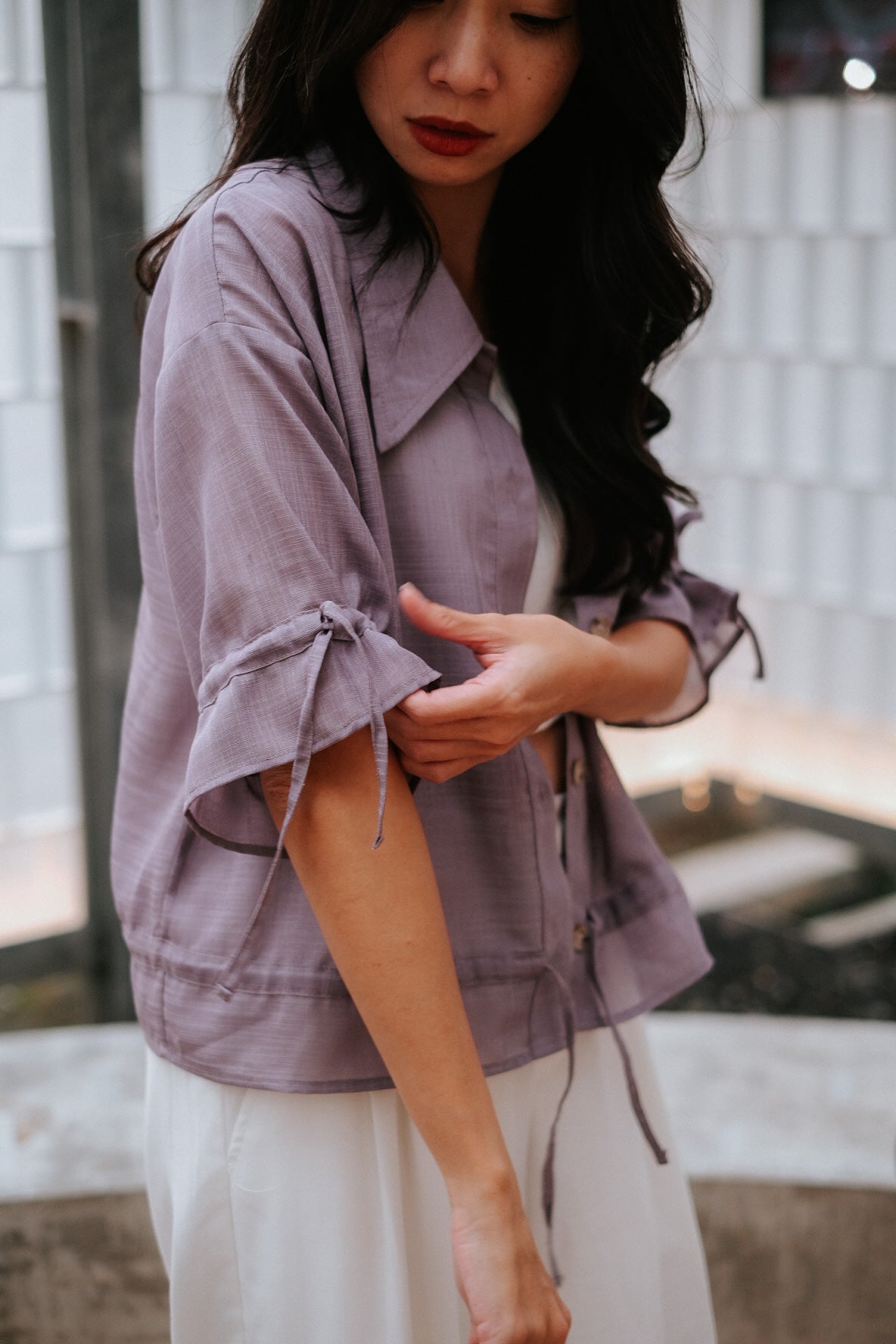 LANA TOP IN LAVENDER