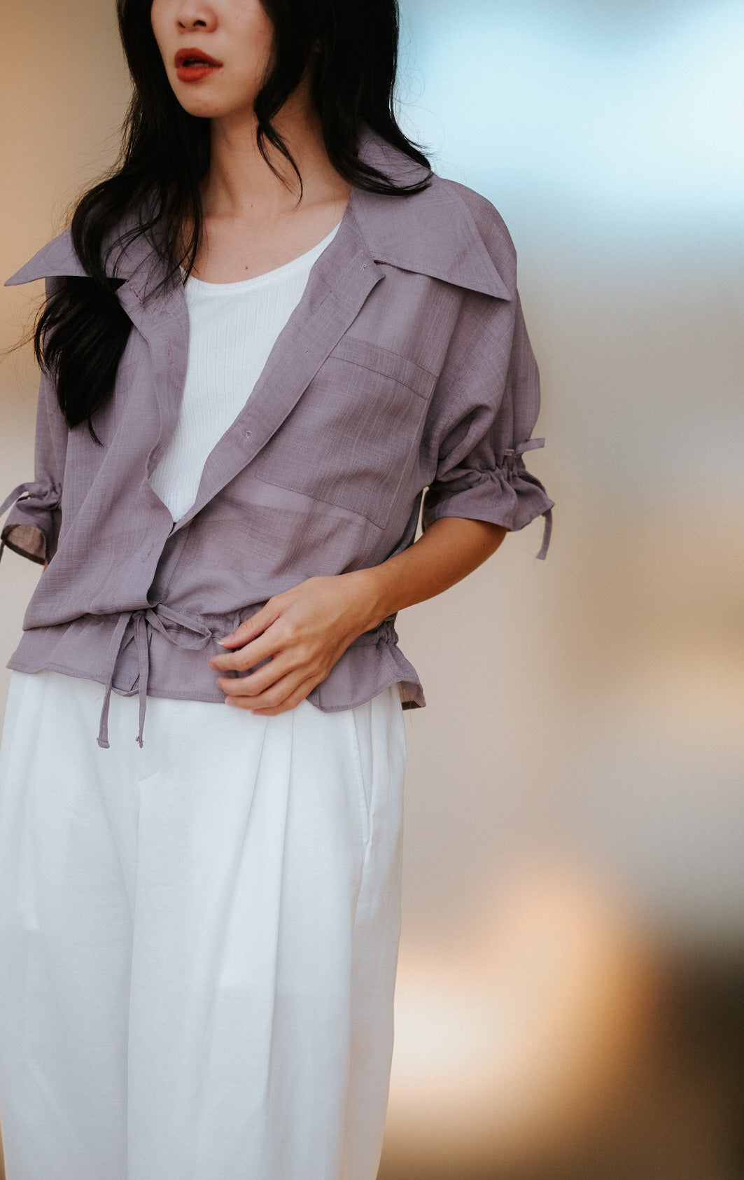 LANA TOP IN LAVENDER