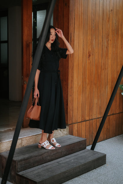 NOEL DRESS IN DEEP BLACK