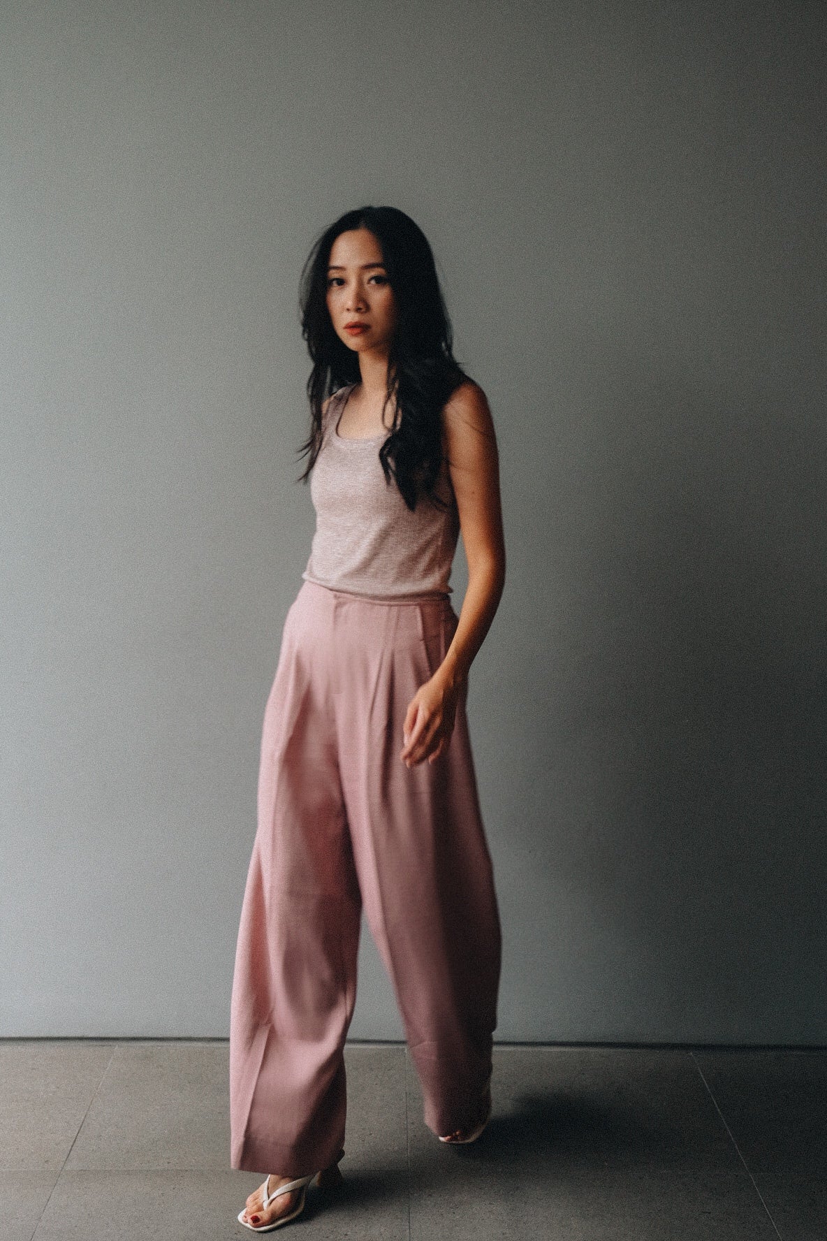 MELL SQ - SLEEVELESS IN BLEACHED MAUVE