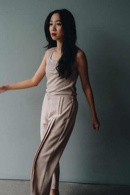 MELL SQ  - SLEEVELESS IN VANILLA CUSTARD