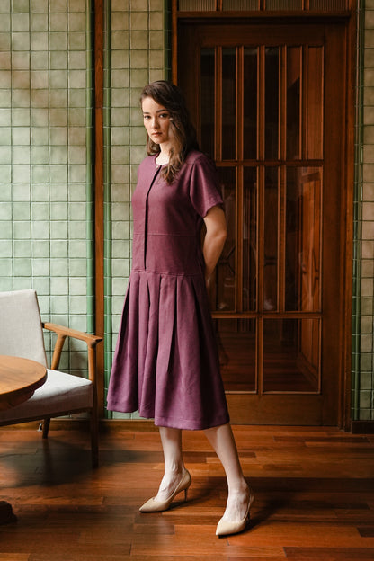AMELIA DRESS SLEEVE IN SUNDRIED TOMATO