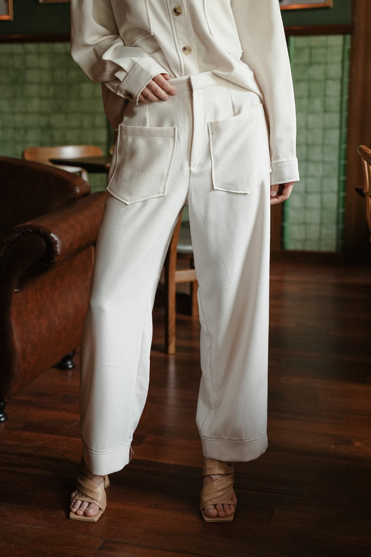 ANSLEY PANTS IN SNOWDOVE