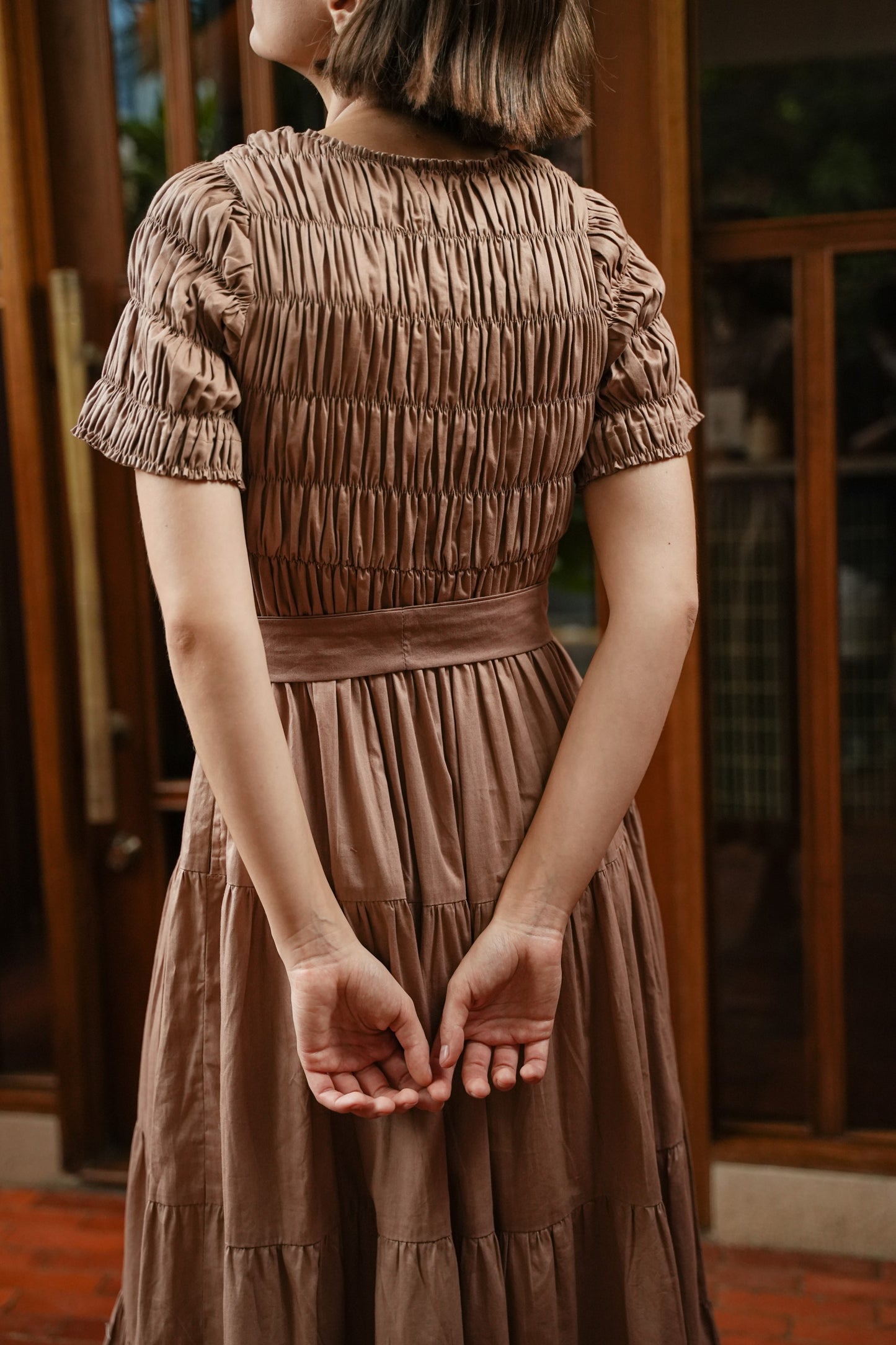 ESMEE DRESS IN WALNUT