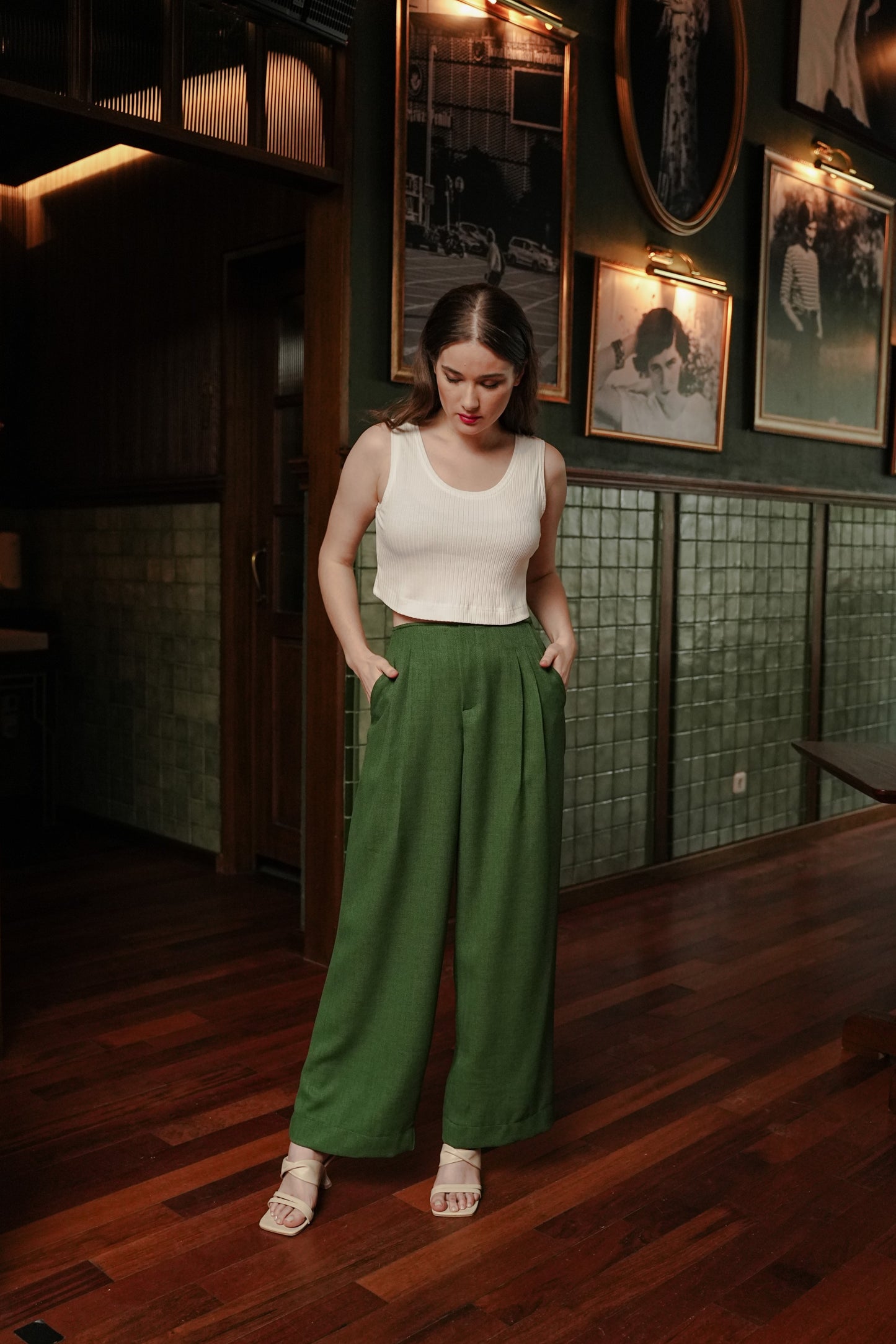 JOOSIE PANTS IN EDEN GREEN