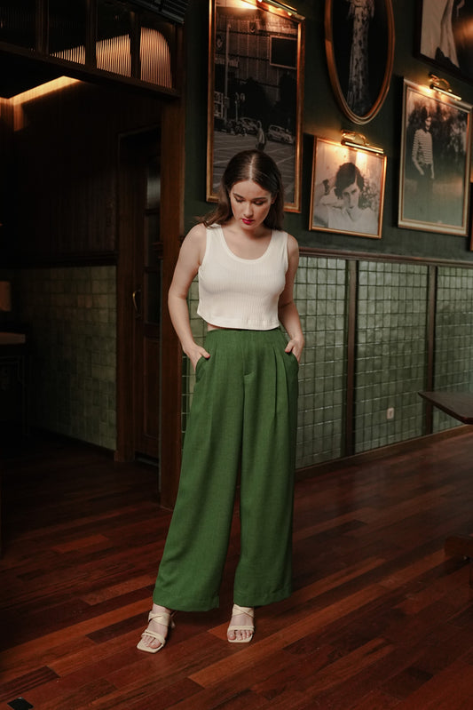 JOOSIE PANTS IN EDEN GREEN