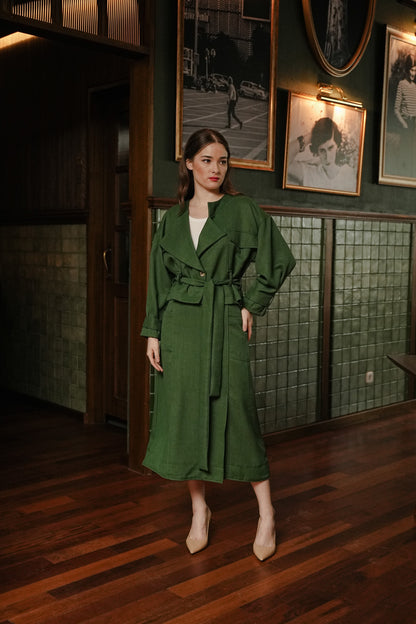NADYAA BLAZER IN EDEN GREEN
