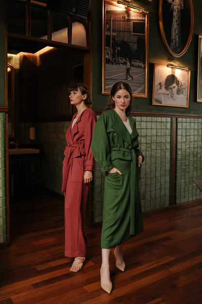 NADYAA BLAZER IN EDEN GREEN