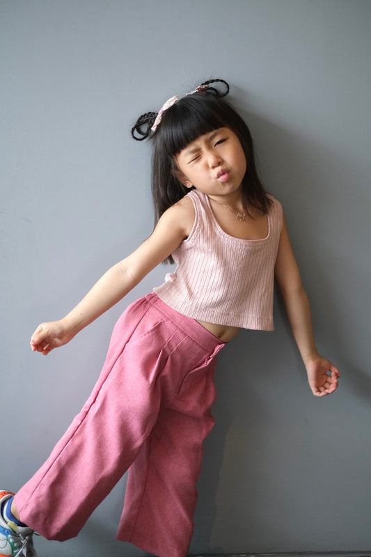 MINI BIGAIL CROP IN PINK A BOO
