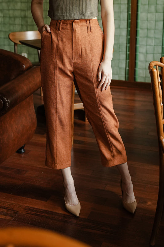 LONG KATIA PANTS IN APRICOT TAN
