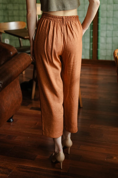 LONG KATIA PANTS IN APRICOT TAN