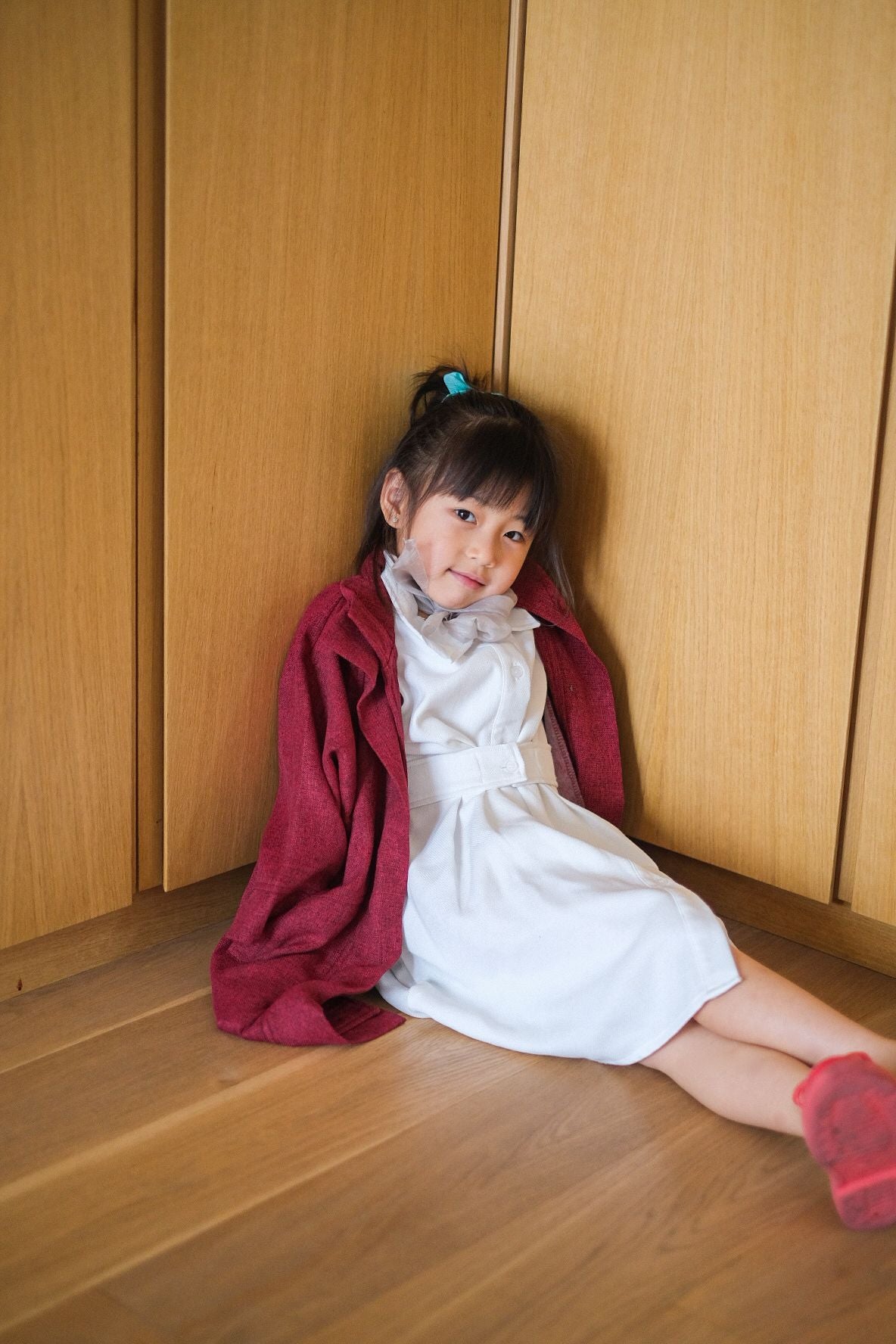 MINI GRACE COAT IN FRENCH CHERRY