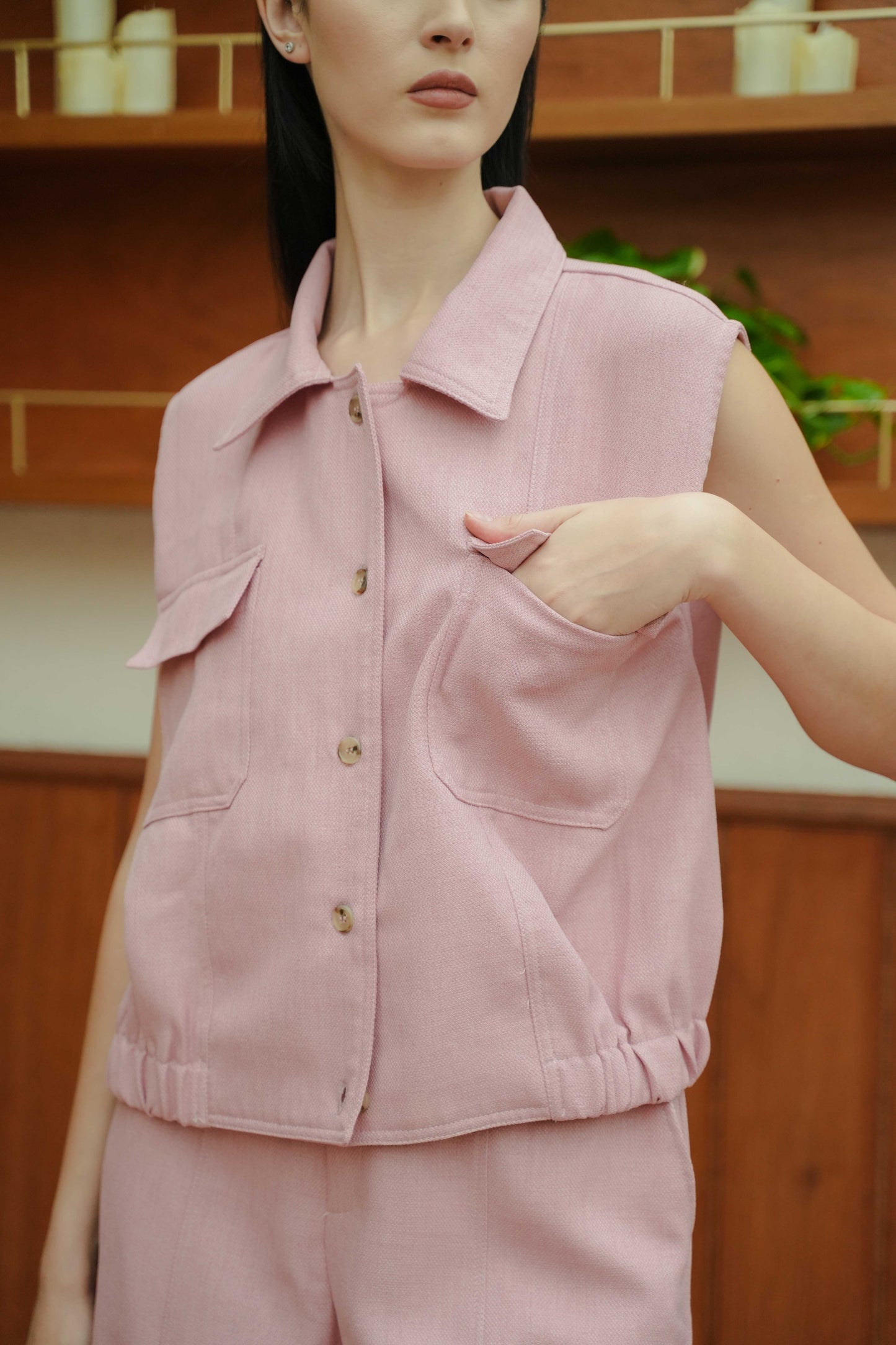 LUCERN TOP IN POTPOURRI PINK