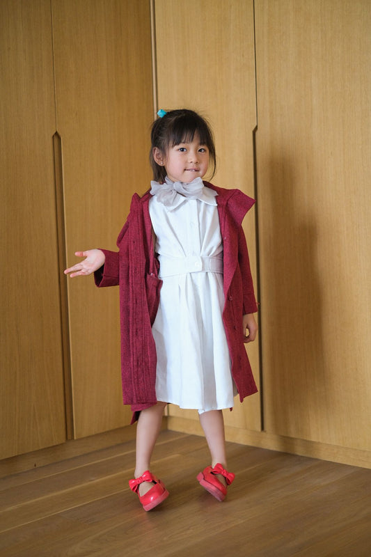 MINI GRACE COAT IN FRENCH CHERRY