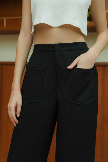 ANSLEY PANTS IN DEEP BLACK