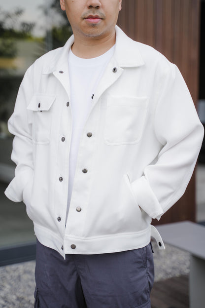 PANTHEON JACKET IN PEARL WHITE