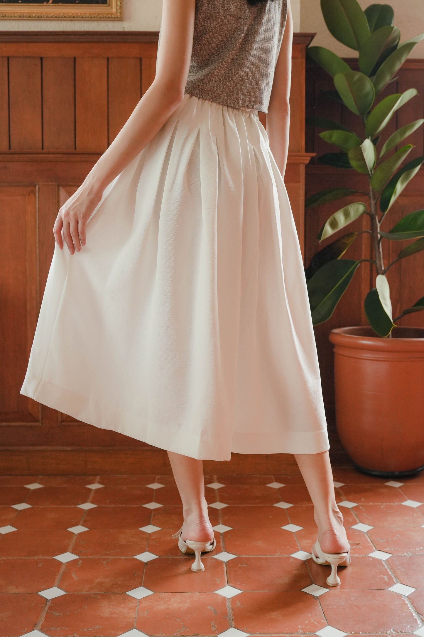 NEW AGATHA SKIRT IN PEARL WHITE