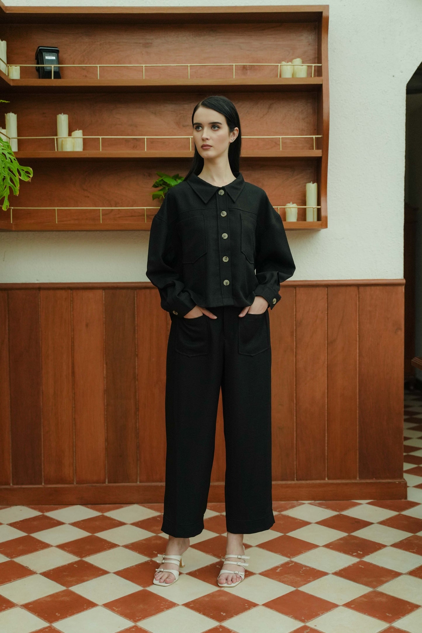 ANSLEY PANTS IN DEEP BLACK