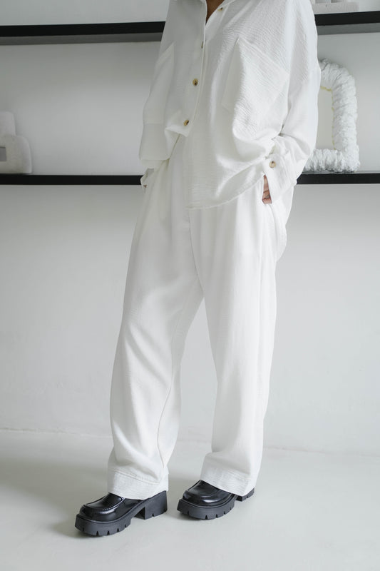 CHU PANT IN PEARL WHITE