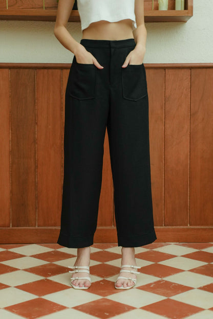 ANSLEY PANTS IN DEEP BLACK