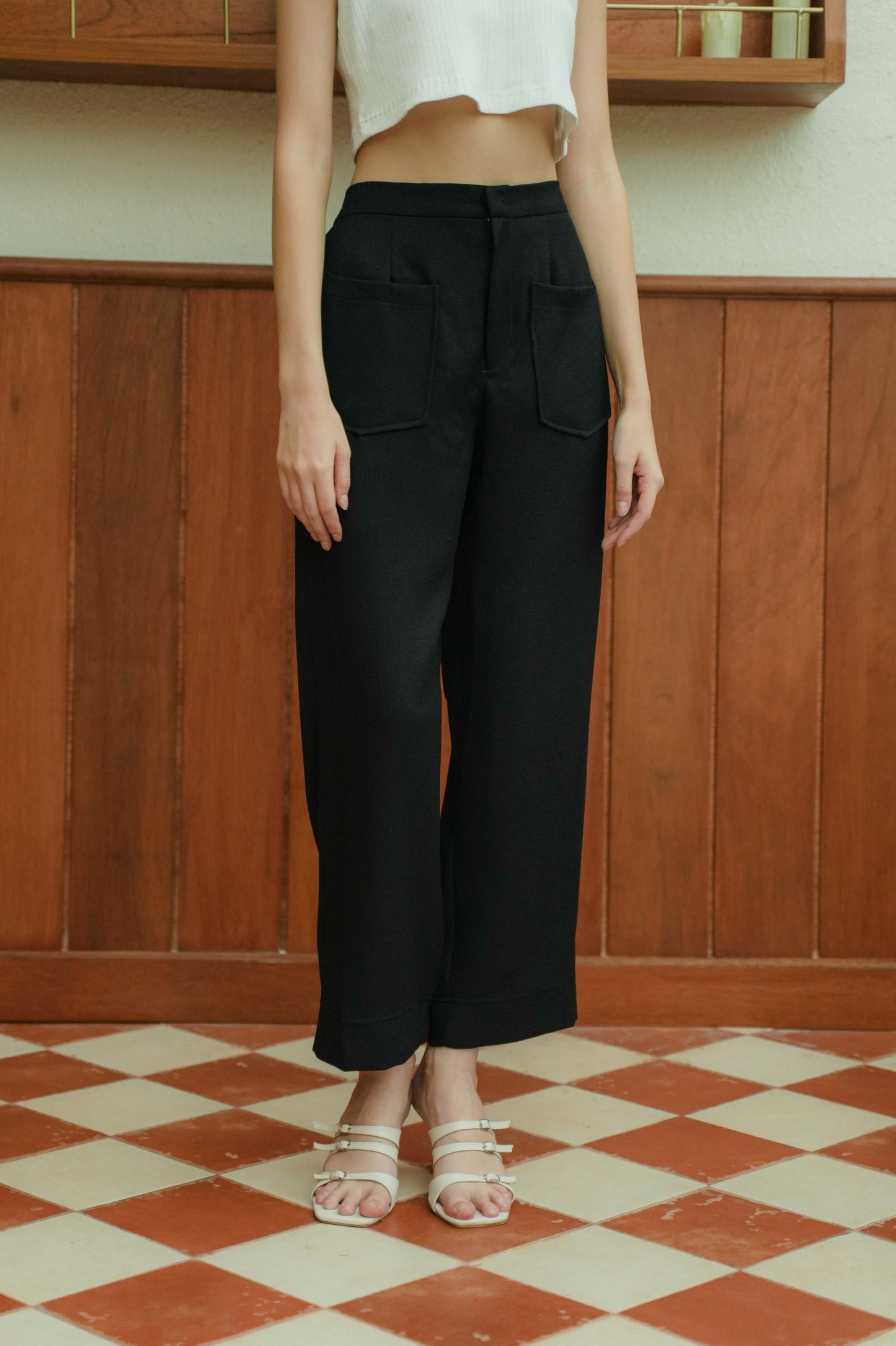 ANSLEY PANTS IN DEEP BLACK